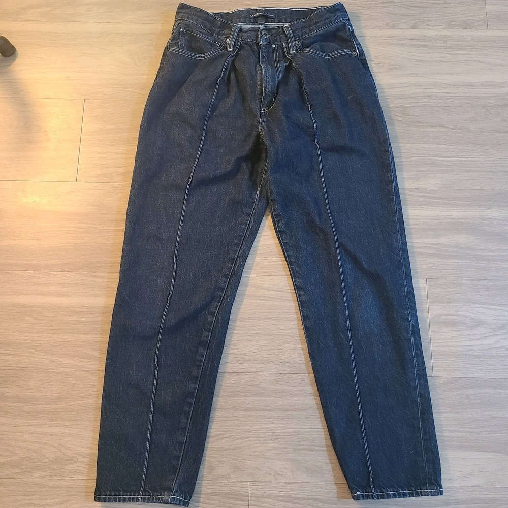 Levi's Made & Crafted Jeans Women's 28x27 High Rise Taper Blue Tab Column Pleat